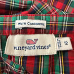 Vineyard Vines  Women’s Size 12 Plaid Button Front Blouse with Cashmere Photo 6