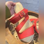 Kenneth Cole  Julianna Asymmetrical Sandals, size 8.5, Red/Orange Photo 6