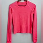 Lululemon  Swiftly Tech Long Sleeve Shirt 2.0 Race Length neon orange 6 Photo 2