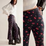 Free People  We The Free In My Feelings Printed Cropped Slim Flare Pants Size XS Photo 2