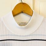 White Stag Y2k  baby blue & white striped mock turtleneck sleeveless blouse Photo 3