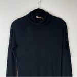 BCBGMAXAZRIA NWT  Black Turtleneck Midi Dress Sz Small Silk Blend Photo 2