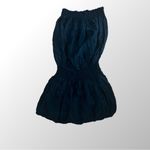 Europe Must Have Sosia Made in Italy Black Smocked Strapless Dress Size XS Photo 2