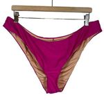 J Crew Womens Pink Bikini Bottom XXL 2XL Curved Waist Cheeky Barbie Summer NEW Photo 0