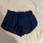 Lululemon Nylon Elastane Hottie Mini Shorts 2”Inseam Running Walk Navy Blue Photo 3