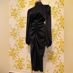 Classy Black satin jacquard Mini Dress size M Size M Photo 7