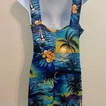 Tropical Blue Swim Cover Up Dress Xl Photo 1