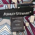 Ashley Stewart  Retro Print Dolman Sleeve Poncho Style Blouse Size XL 14-16 Photo 8