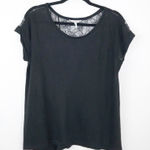 Sandro  black linen lace back blouse‎ Photo 0