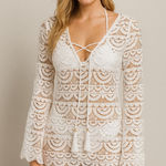 PilyQ  Noah Tunic in Water Lily White, Size XS/S Photo 0