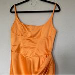 House Of CB  ‘Bianca’ Tangerine Satin Pleated Corset Midi Dress NWOT‎ size L Photo 10