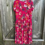 Loft NWT  Floral Pleated Skirt Stretch Dress Size 14 Photo 3