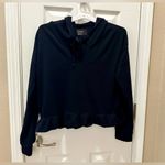 Free Press  flirty ruffle bottom hoodie black size Medium Photo 1