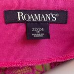 Roamans Womens Sweatshirt Size 1X Lace Detail French Terry Athleisure Oversized Pink Photo 5