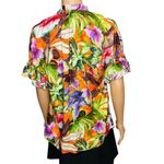 Robert Graham  Paige Palm Ruffle-Trim TropicalPrint Keyhole Top size Medium Photo 2