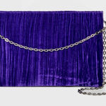 A New Day A‎ NEW DAY Velvet Handbag Chain Purple Photo 0