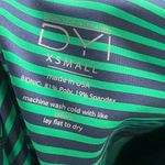 DYI Yoga Green & Blue Joyce Striped Cropped Athletic Leggings XS Photo 4