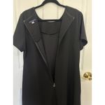Tommy Hilfiger Black Scuba Short Sleeve Dress Size 14W Wedding Guest LBD Pockets Photo 4