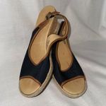 L.L.Bean  Women's Wedge Sandals Size 8 Blue Brown Photo 0