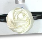 Urban Outfitters  Satin Rosette Wrap Choker Necklace Black & White NWT Photo 6