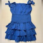 Mixology Blue Tie Sleeve Dress Size M Photo 2