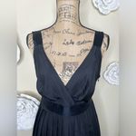 The Limited NTM: Empire Waist Pleated Accordion Skirt Black Midi Dress Sz 10 Photo 2