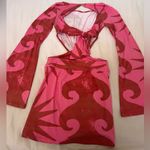 Urban Outfitters Kimchi Blue Pink and Red Patterned Dress Photo 5