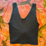 Out From Under urban outfitters  black ribbed cross front crop tank top Photo 6