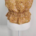 Pink Rose  Gold and Pink Floral Blouse NWT Size Small Boho Cropped Top Photo 5