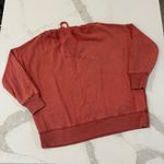 Aerie Drawstring Off Shoulder Oversized Sweater Women’s XS Red/Orange Cozycore Photo 5