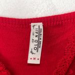 Old Navy Y2K Babydoll‎ Red Lace Trim Tank Top size M  Photo 2