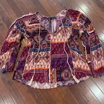 VICI  boho vneck peasant top with tassels size small Photo 5