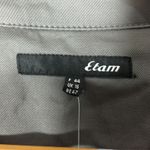 NEW Etam Trench Coat Womens US 12 Gray Double Breasted‎ Belted Stretch Jacket Photo 2