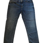 Eileen Fisher Blue Jeans Womens 12P Petite Whiskers Straight Leg Mom Y2K USA Photo 0
