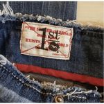 1st Kiss Stretch Distressed Blue Denim Jeans Juniors Size 5 Cotton Low Rise Photo 9