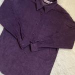 Bill Blass Vtg 90s jeans purple button down long sleeve top Photo 7