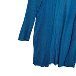 J.Jill  Women Open Front Duster Cardigan L Teal Linen Rayon Lightweight Layer Photo 3