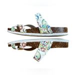 Maibulun Summer Criss Cross Strap Sandals White Floral Size 38 US Women Size 7.5 Photo 4