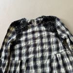 ZARA  Plaid Lace Ruffled Top Photo 5