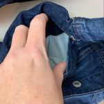 American Eagle  Distressed Dark Wash Denim Cropped Jean Jacket Photo 7