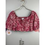 Japna  Floral Smocked Crop Top Blouse - Size - Small Photo 4
