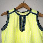 J.Crew Neon Citrus Yellow Arrow Print Shift Dress Size 00 Photo 4