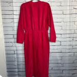 Vintage Gillian Red Silk V Photo 10