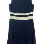 Ralph Lauren LAUREN  Navy with Cream Stripes Flare Bottom Shift Dress Size 10 Photo 0
