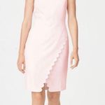 Club Monaco Arlietta Light Pink Rose Scalloped Sleeveless Faux Wrap Dress Photo 0