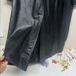 Vintage International Leather Collection size Large Women’s Black Trench Coat Photo 3