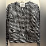 Spanx Ponte Lady Blazer Jacket Stretch Jacquard Black Plaid Size Medium Photo 1