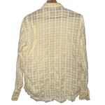 Free People  Butter Yellow Textured Plaid Women's‎ XS Button-Down Shirt Photo 9