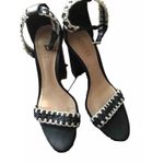 Schutz  Women’s Heeled Sandals/ Shoes White & Black Color Size 8.5 B Photo 1