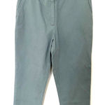 Tommy Hilfiger NWT  Green Chinos Relaxed Fit Flat Front Cropped 100% Cotton Sz 8 Photo 0